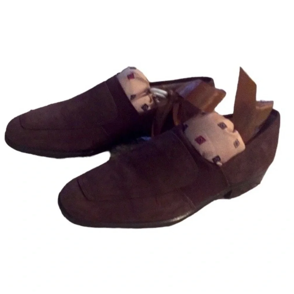 Nordstrom Suede Slip-on Shoes  Brown- 8 EUC